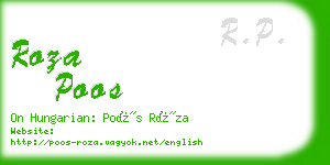 roza poos business card